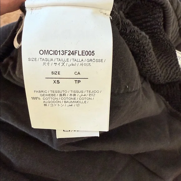 Off-White Black Graphic “Mary” Skater Track Shorts - Men’s XS - 9”
